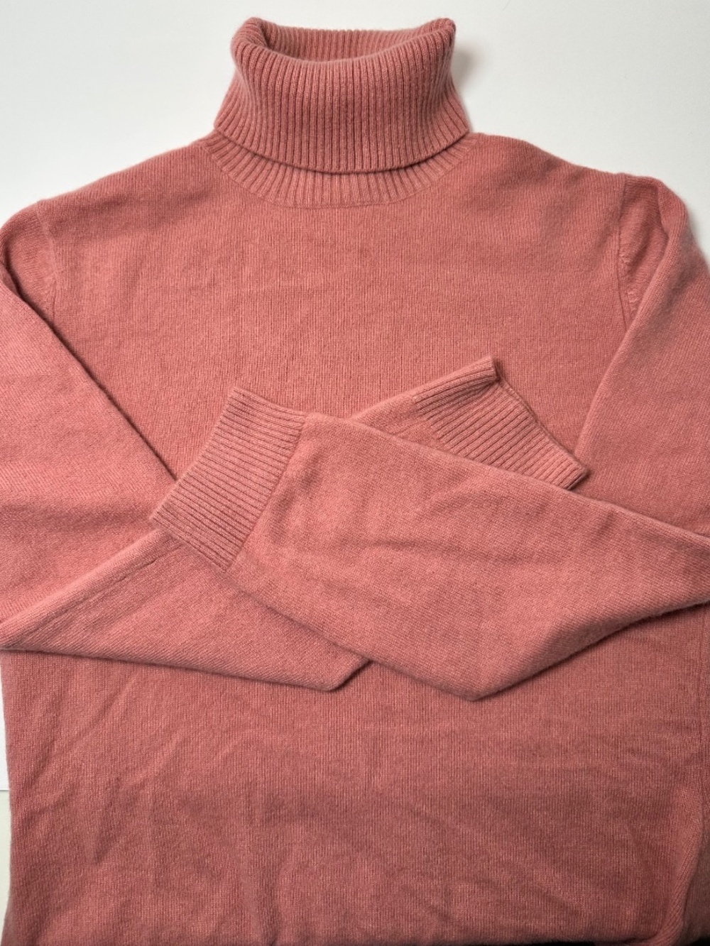 Marc Allan 100% Cashmere Sweater | Turtleneck | Pink Cozy Knit | Size L - Picture 3 of 13